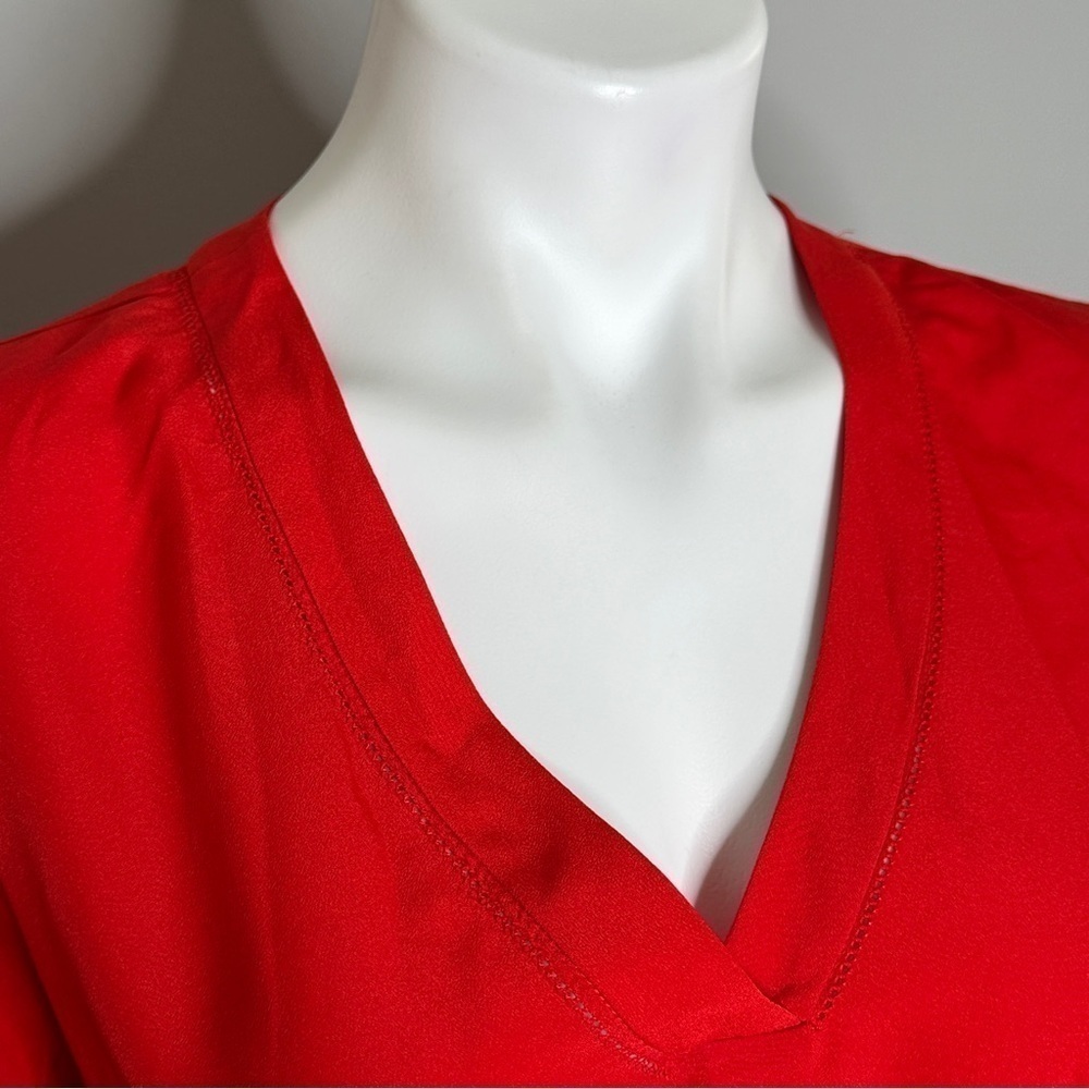 J. Crew Factory red lightweight blouse NWT small - Picture 5 of 7